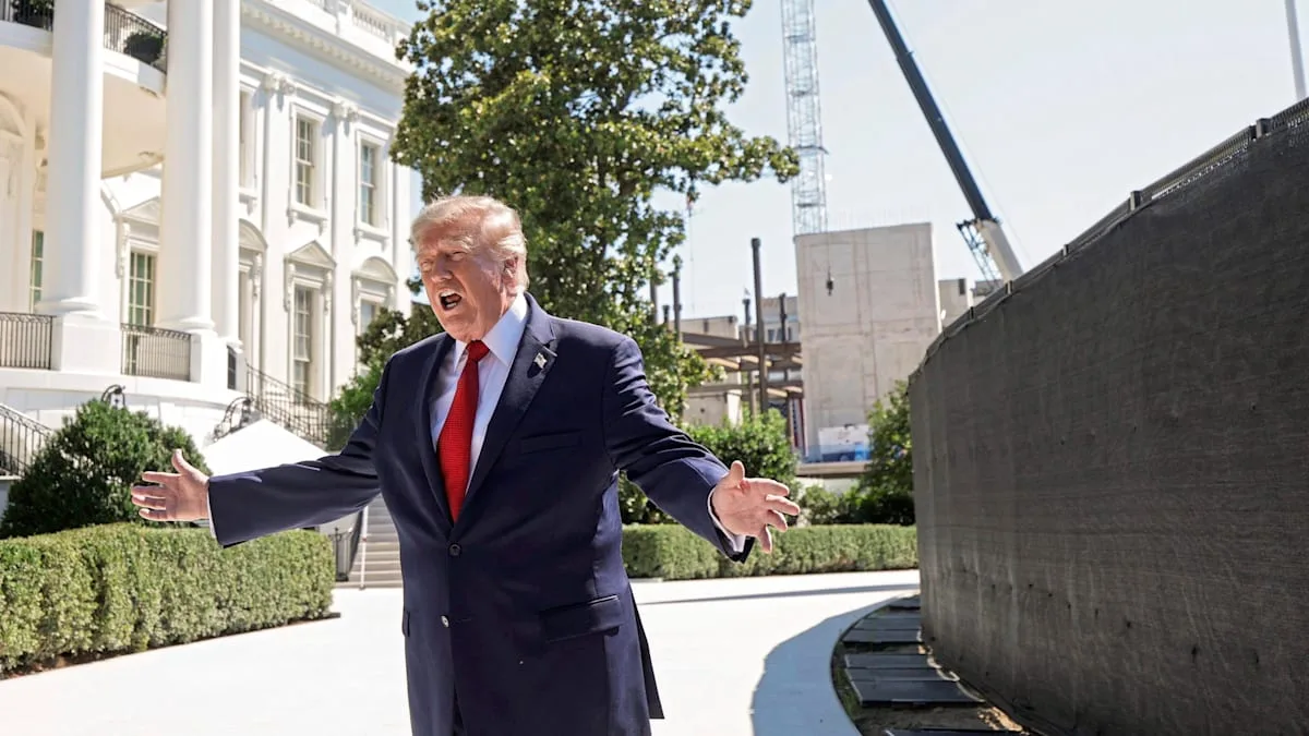 Rekordverschuldung der USA, doch Trump feiert seine Umbaupläne fürs Weiße Haus