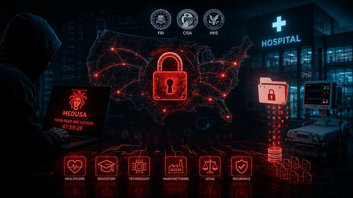 Ransomware Medusa atinge mais de 500 organizações de infraestrutura crítica, alertam autoridades dos EUA