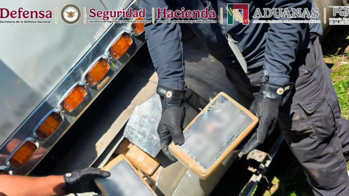 Usan Rayos X para detectar más de 170 kilos de cocaína escondidos en tanques de combustible de un tráiler en Chiapas