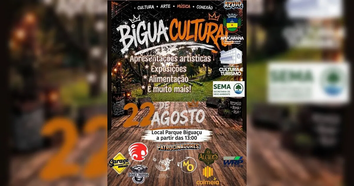 Parque Biguaçu recebe evento "Bigua Cultural" com mais de 20 atrações locais