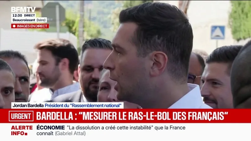 Prévisions de croissance à la baisse: "Le macronisme aura été l'autre forme d'un socialisme en pire", estime Jordan Bardella, président du Rassemblement national