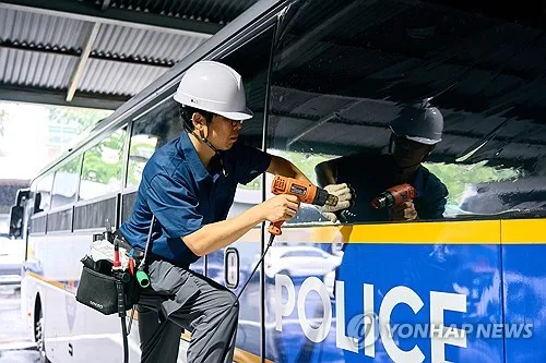 현대차그룹, 경찰버스에 쿨링필름 지원…"실내온도 최대 7도↓"