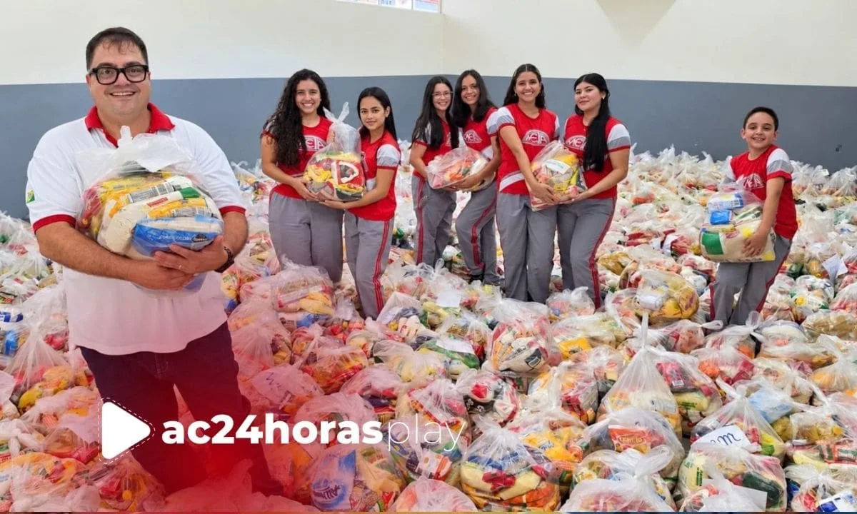 Olimeta arrecada mais de 1,6 mil cestas básicas com mobilização de alunos e comunidade