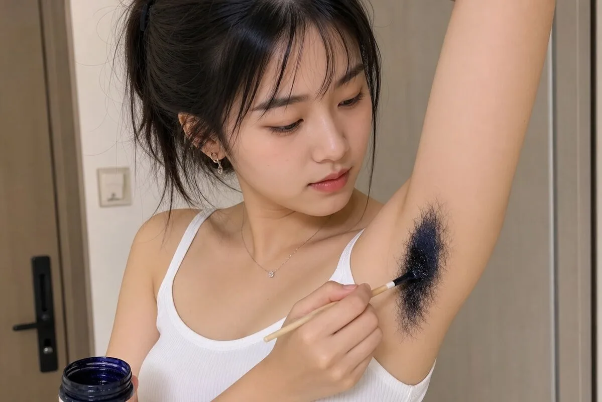 E que tal pintar os pelos das axilas?