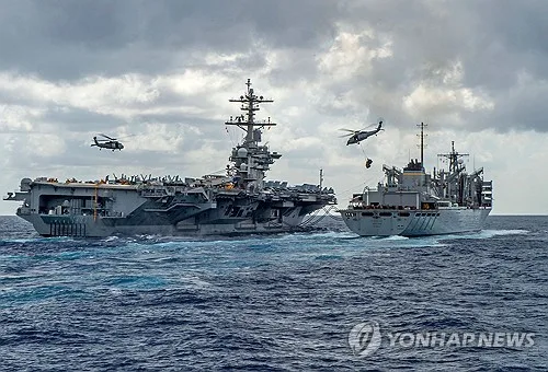 "美항모 부재에 한미훈련 축소…태평양 안보 공백 현실화"
