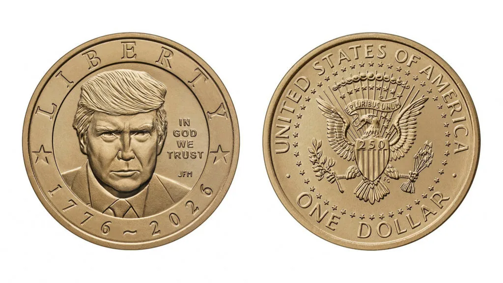 Heads or tails? $1 coin with Trump's face and gold finish go on sale