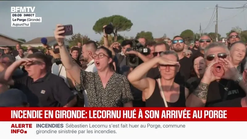 Incendie en Gironde: Sébastien Lecornu hué à son arrivée au Porge
