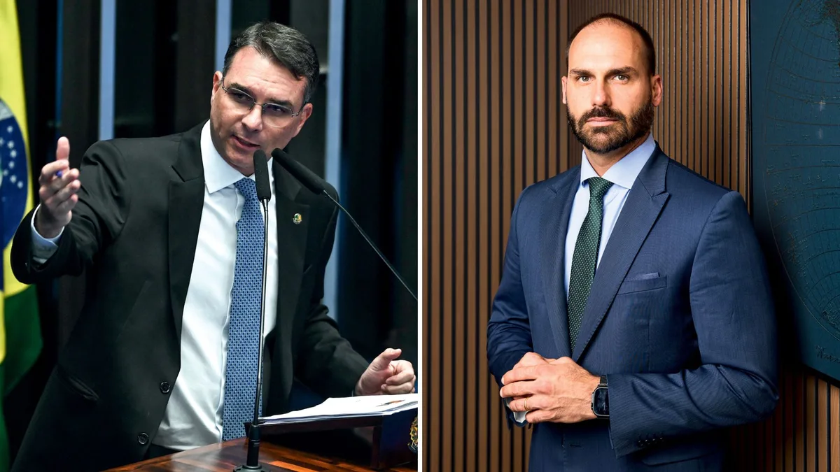 Depois de mais uma bola fora de Eduardo, Flávio Bolsonaro faz promessa sobre vacinas