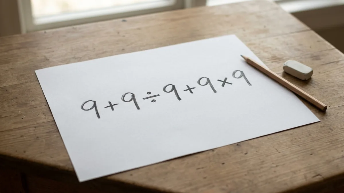 Quanto é 9 + 9 ÷ 9 + 9 × 9? A conta parece simples, mas muita gente erra ao resolver na ordem em que aparece