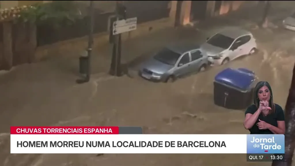 Homem morre arrastado numa enxurrada em Barcelona