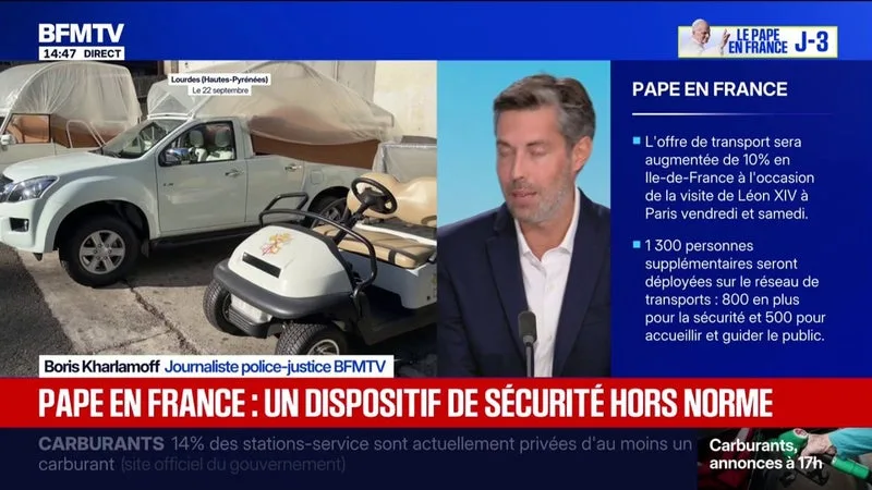 Venue du pape à Paris: un dispositif de sécurité hors norme