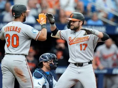 Cowser, Encarnacion-Strand deliver big hits as Orioles score 7 in the sixth and beat the Rays 10-2