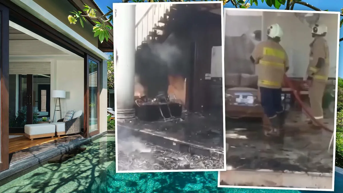 Bali tourist burns $160,000 luxury villa to the ground trying to scare away spider