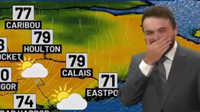 Lachflash beim Wetterbericht - US-Meteorologe kichert sich das Wetter schön