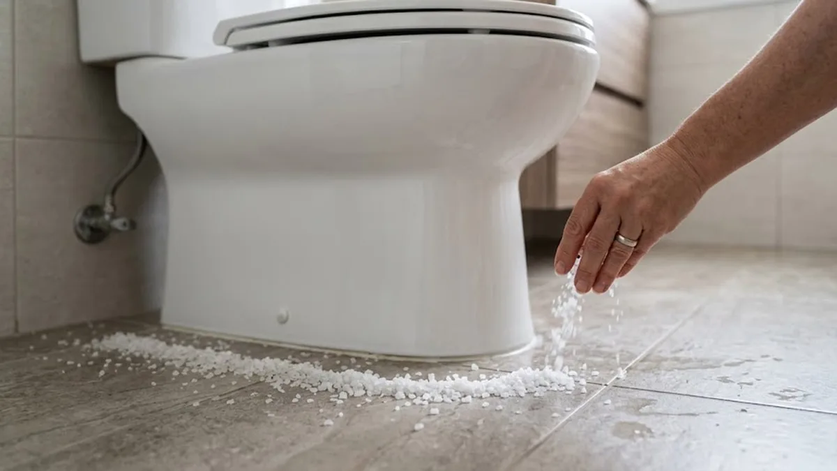 Poner sal gruesa alrededor del inodoro: para qué sirve y qué beneficios tienen
