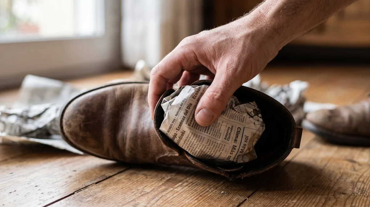 Poner papel de diario dentro de los zapatos cuando los guardás: para qué sirve y por qué lo recomiendan