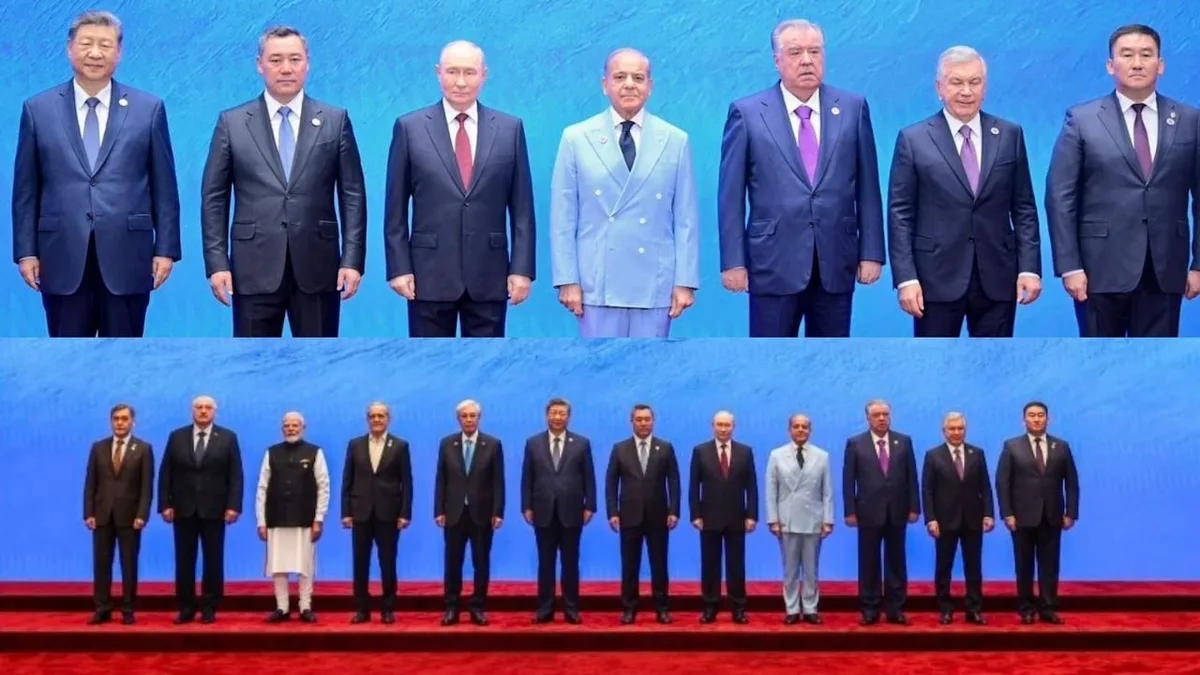 Shehbaz Sharif Crops Out PM Modi To Take Centre Stage In Shanghai Bloc Pic