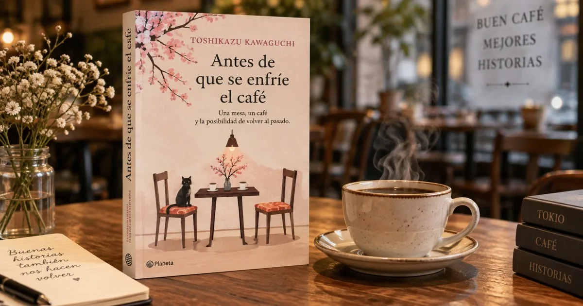 “Antes de que se enfríe el café”: de qué trata el libro japonés que emociona a millones de lectores