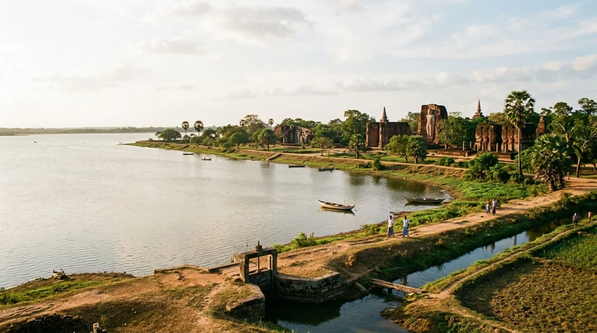 Uma cidade de pedra no Sri Lanka construiu um reservatório tão grande que o horizonte parece mar e usou a água para sustentar uma capital medieval