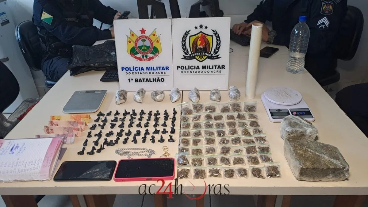 Força Tática prende três e apreende droga em Rio Branco
