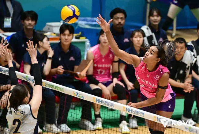 キンデラン39得点、興国生命フルセット勝ち