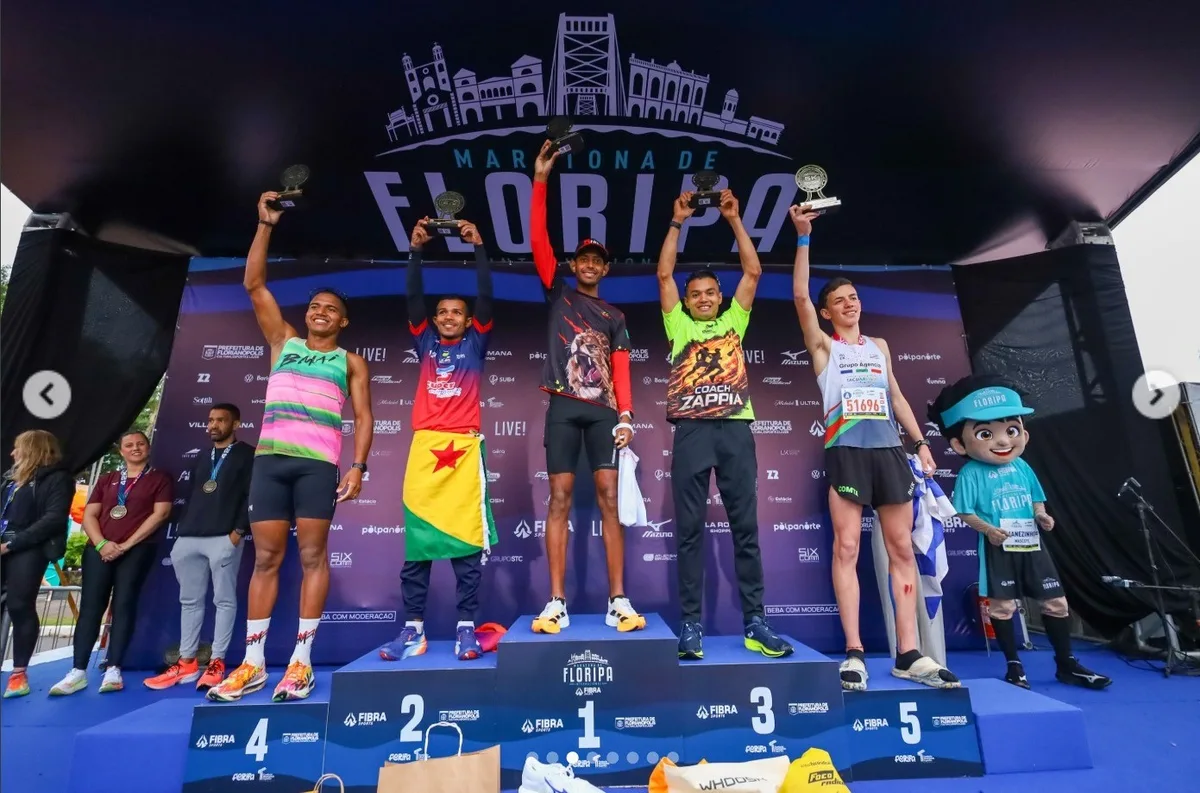Pela 1ª vez na Maratona Internacional de Floripa, Mateus Silva é vice-campeão dos 5 km