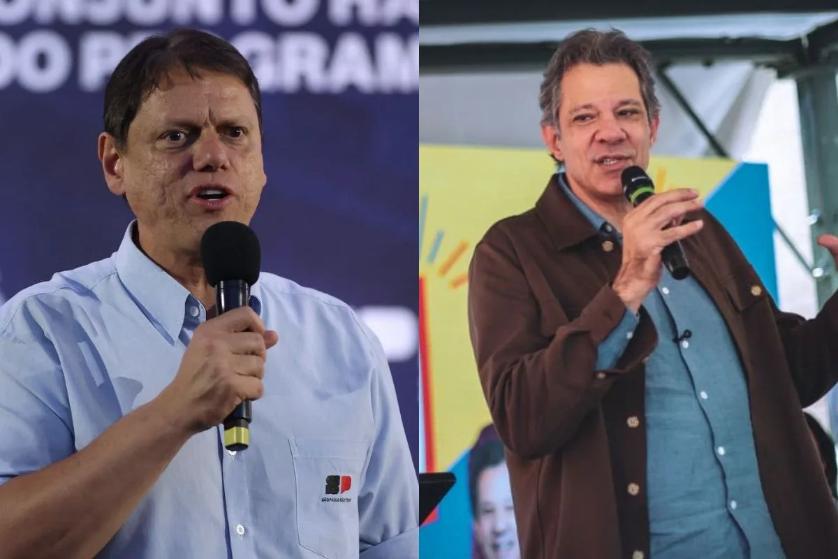 Vox: Tarcísio tem 53,7% e Haddad, 34% no 1º turno em São Paulo