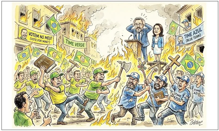 Todos vão queimar no…