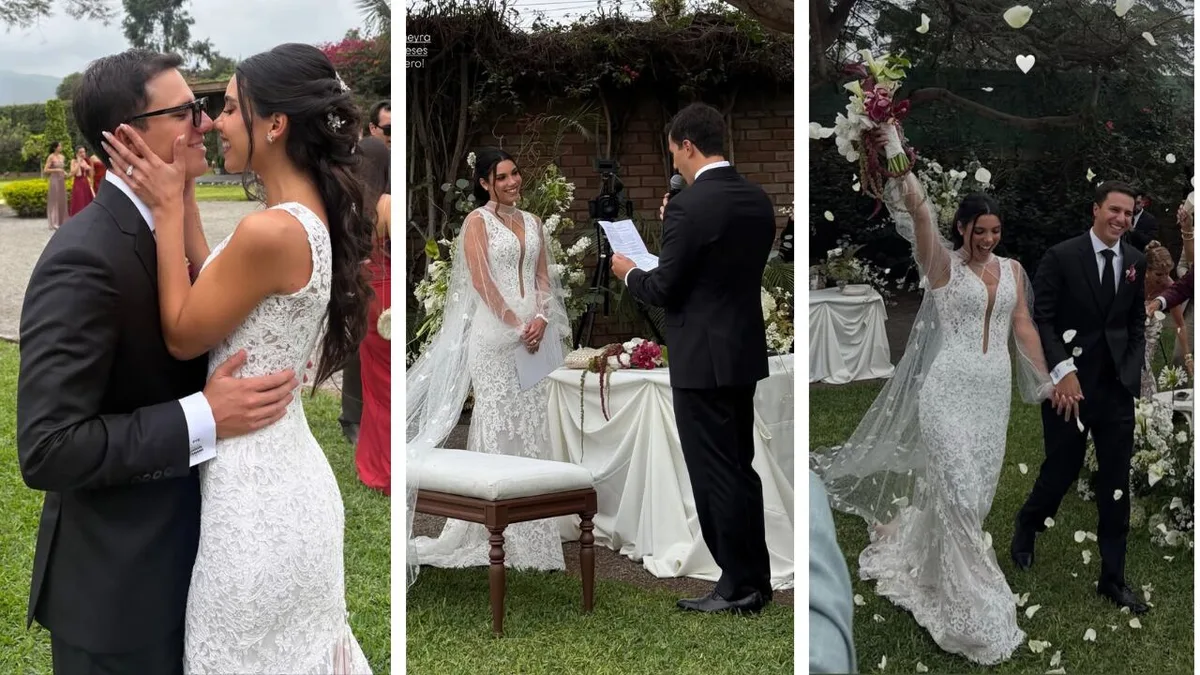 Mafer Neyra y Ernesto Cabieses sorprendieron a los invitados de su boda con sus votos: “Quiero seguir conociendo el mundo contigo”