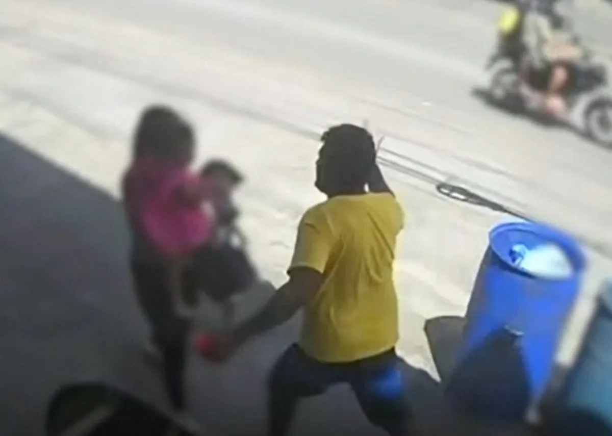 Polícia Civil identifica homem flagrado por câmeras de segurança agredindo mulher e criança em João Pessoa