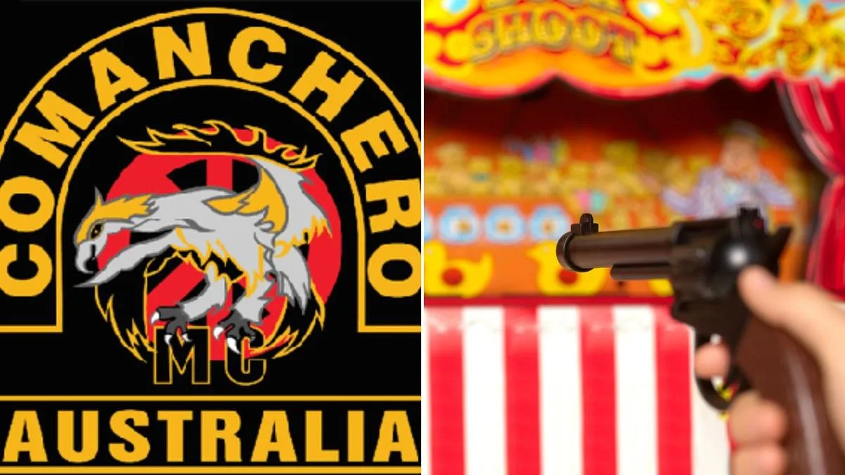 Bikie accused of firearms breach by shooting plastic ducks at South Australian country show