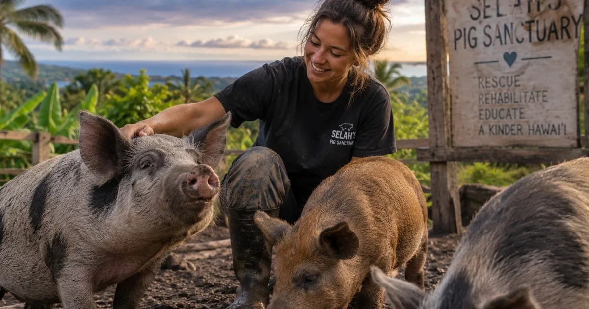 Los cerdos salvajes de Hawái dañan los ecosistemas de todas las islas, y un santuario en la Isla Grande ahora recluta pasantes que viven allí para rescatarlos y cuidarlos a cambio de alojamiento