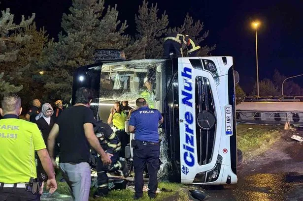Almost 40 injured in coach and fuel tanker crash in Turkey as investigation launched