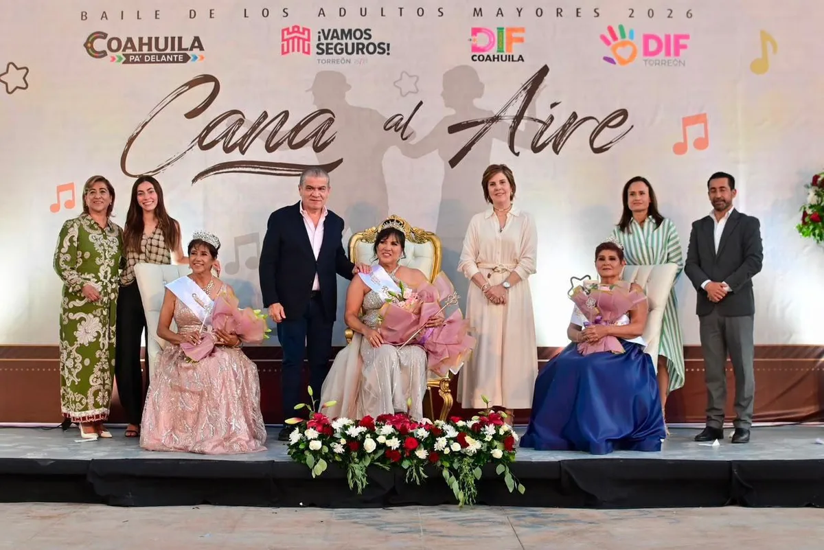 Coronan a Reina del Adulto Mayor 2026 durante ‘Una Cana al Aire’ en Torreón