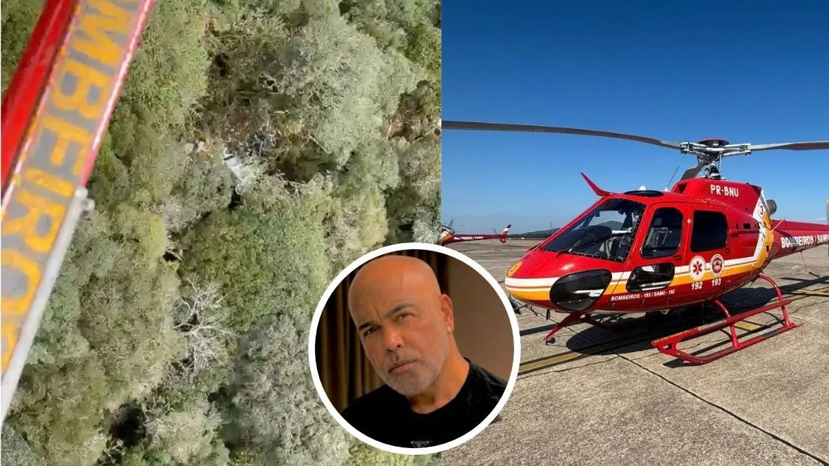 Arcanjo 03 que saiu de Blumenau encontrou destroços de helicóptero desaparecido com cantor Rick e outros 4 mortos na Serra de SC