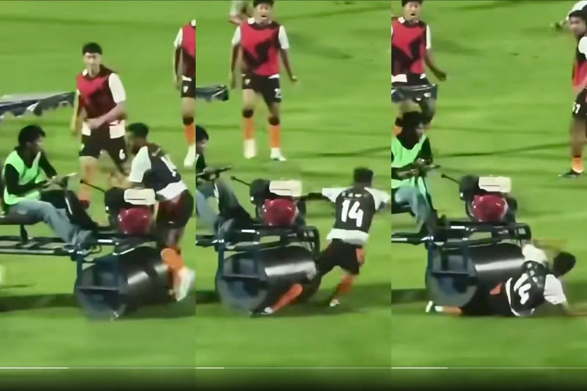 Watch: The shocking moment Andros Townsend was run over by pitch roller in Thailand