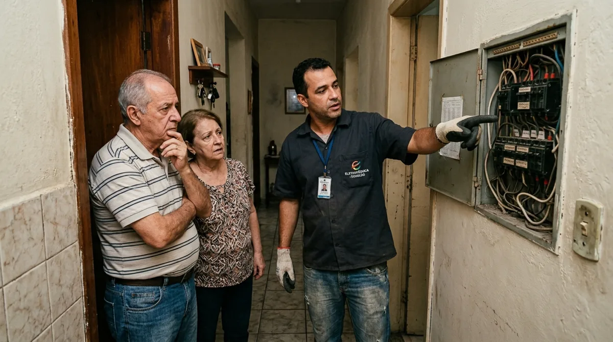 Casal compra casa dos anos 80 pensando em trocar piso e cozinha, mas arquiteto avisa que a primeira coisa a mexer está escondida dentro das paredes