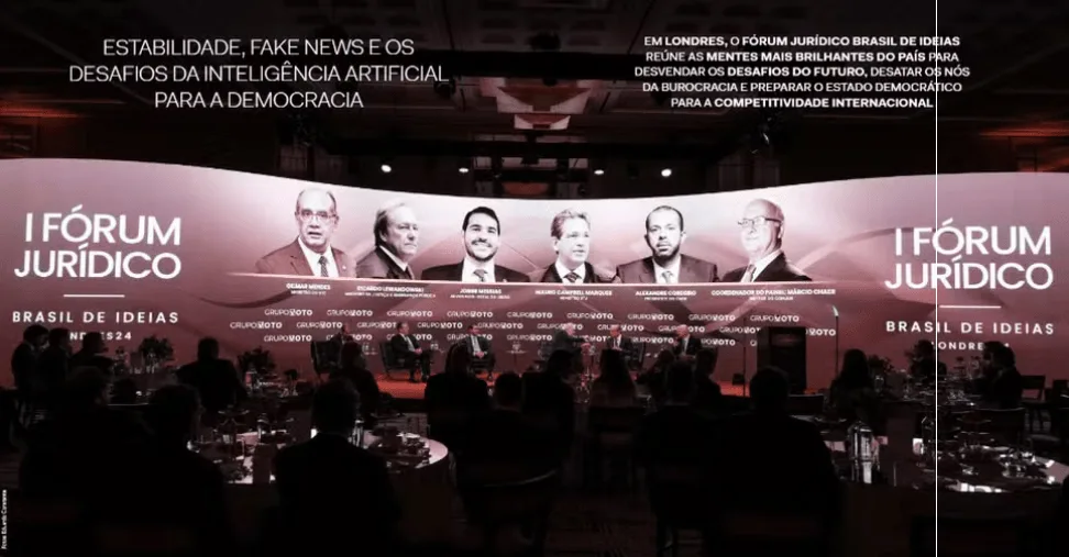 Vídeo mostra Andrei, Lewandowski, Faria e Ciro Nogueira em evento com Vorcaro em Londres