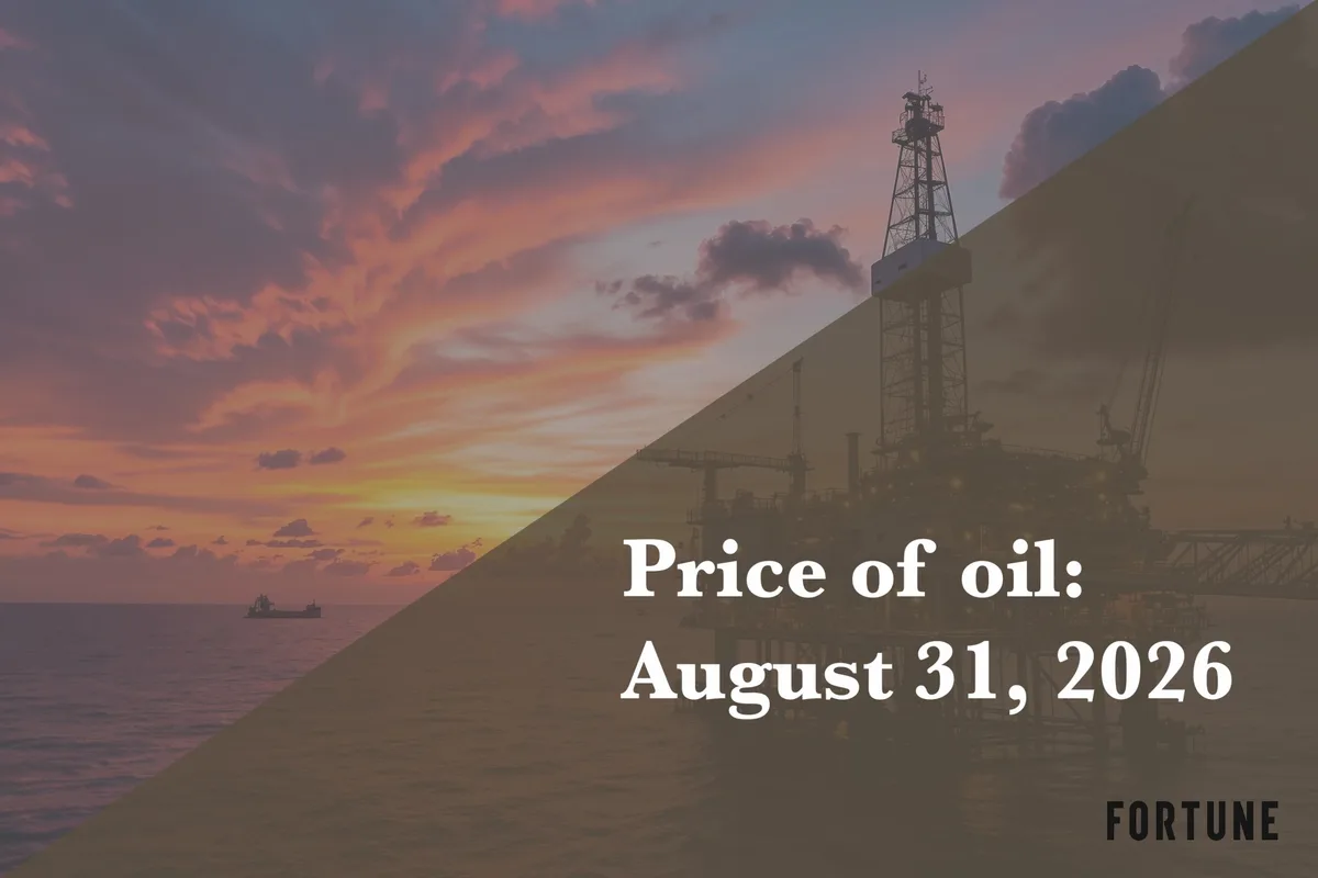 Current price of oil as of August 31, 2026