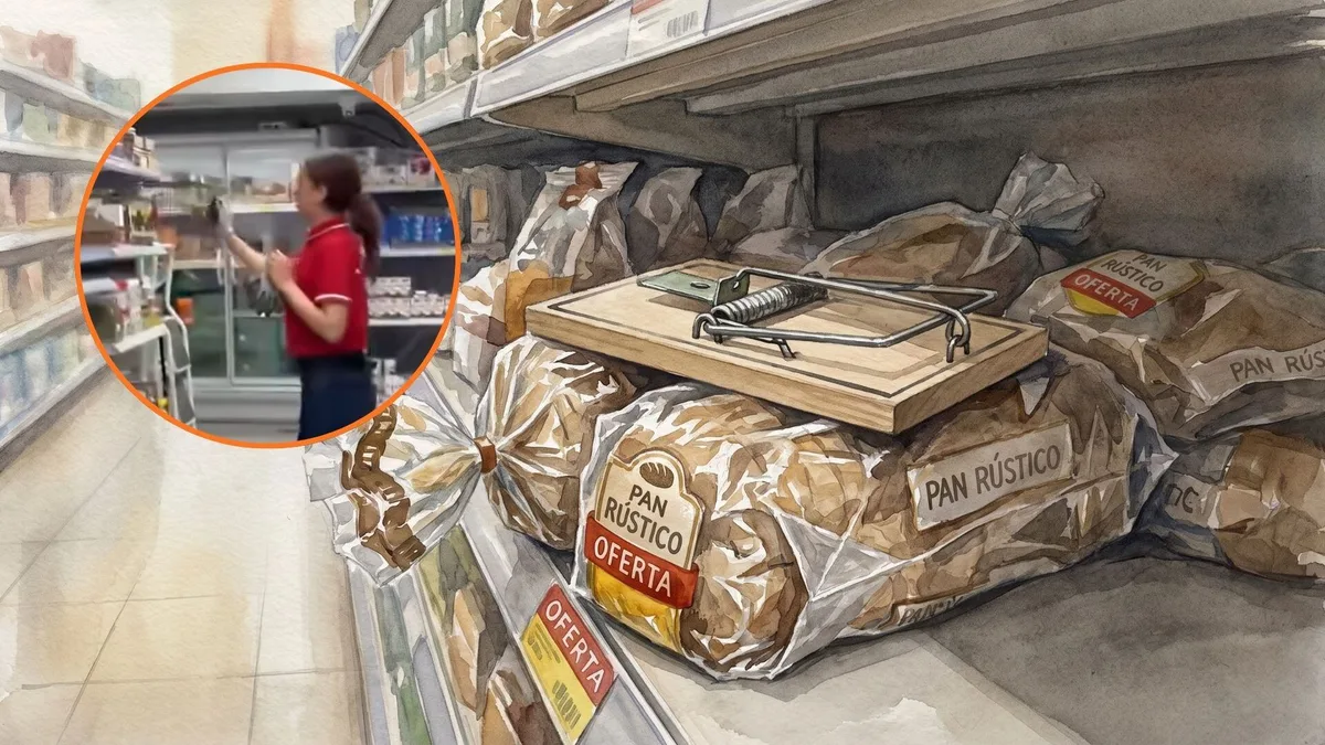 Indignación en redes por supuesto hallazgo de una trampa para ratas sobre productos de panadería en una tienda de D1