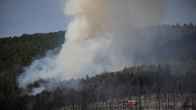 Dans l'Aude, l'incendie de Puilaurens toujours pas "fixé", 150 pompiers mobilisés
