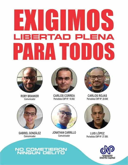 El CNP pide libertad plena para seis periodistas que siguen bajo medidas cautelares