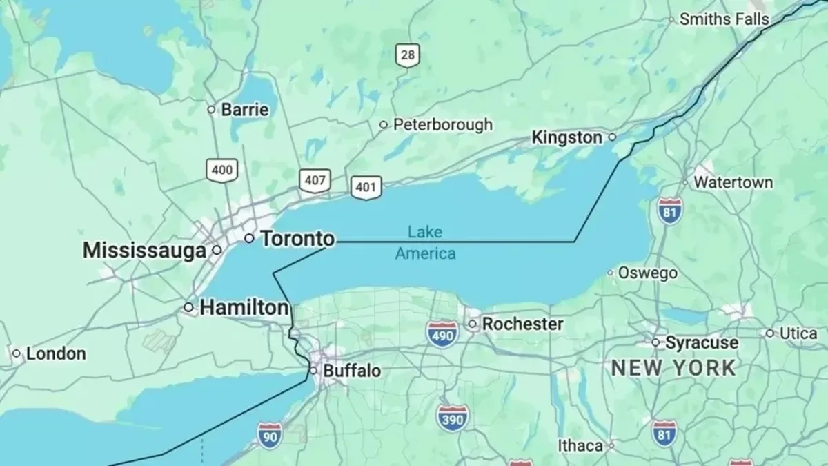 Após decreto de Trump, Google Maps chama Lago Ontário de "América"