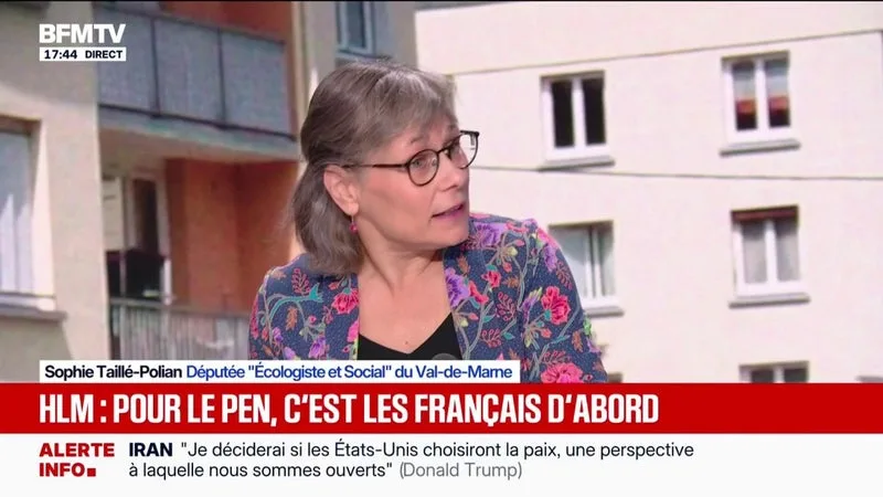 "Priorité nationale" pour le logement plaidée par le RN: "C'est une mesure qui rompt avec l'ordre républicain", estime Sophie Taillé-Polian (députée Écologiste et Social)
