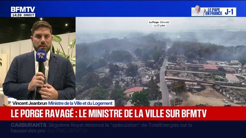 Le Porge ravagé: les assurances "ont une responsabilité" et doivent être "pleinement mobilisées", déclare Vincent Jeanbrun, ministre de la Ville et du Logement