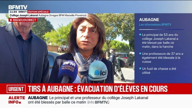"C'est l'effroi": la réaction de Martine Vassal, présidente LR du Conseil départemental des Bouches-du-Rhône, après que le principal d'un collège et une enseignante ont été blessés par balle à Aubagne