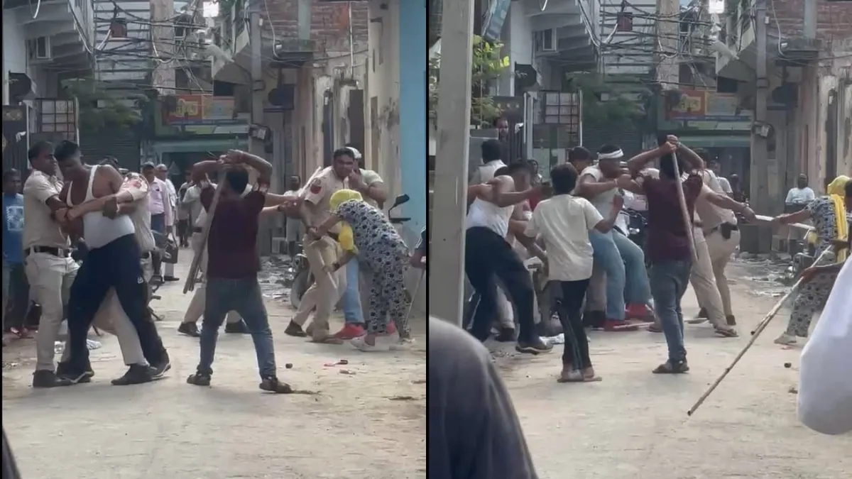 On Camera, Delhi Cops Attacked With Chilli Powder, Bricks After Bike Seizure