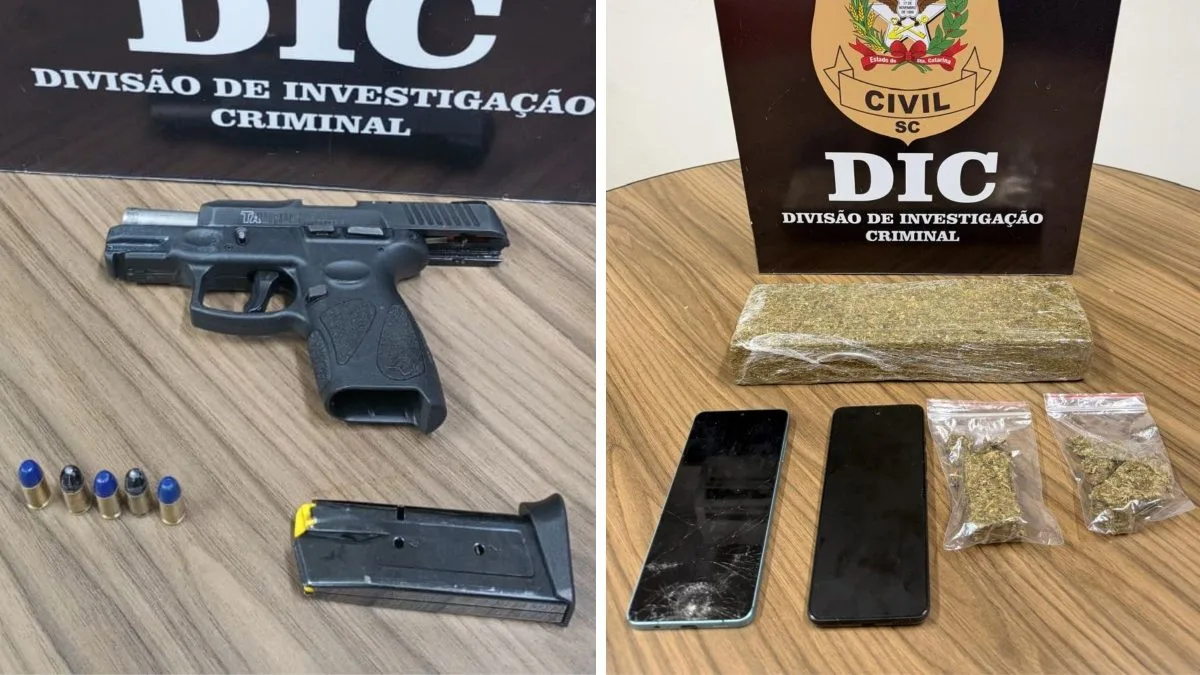 13 mandados em 10 bairros, prisões e drogas: megaoperação da Polícia Civil mira facção criminosa em Joinville