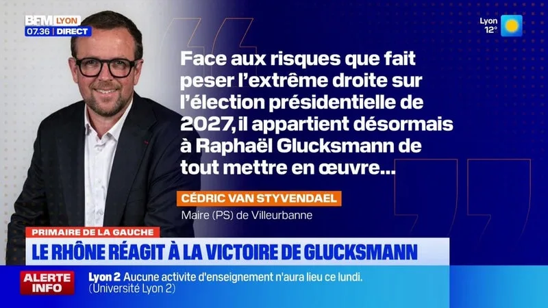 Primaire de la gauche : le Rhône réagit à la victoire de Raphaël Glucksmann