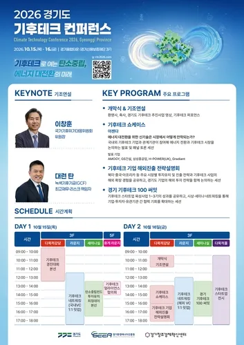 경기융합타운서 15~16일 '기후테크 컨퍼런스'…해외진출 지원